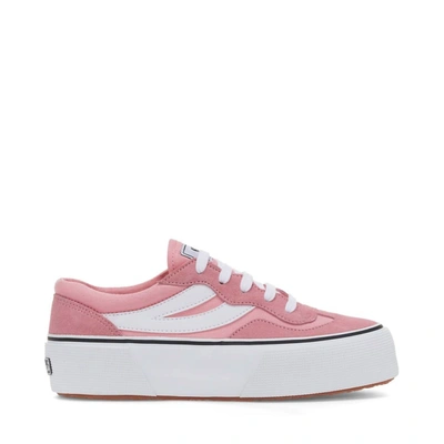 Superga 3041 Revolley Colourblock Platform In Pink