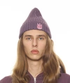 CULT OF INDIVIDUALITY KNIT HAT W/ MAGENTA AND WHITE