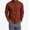 MIZZEN + MAIN Proflex Quarter Zip In Rust Heather