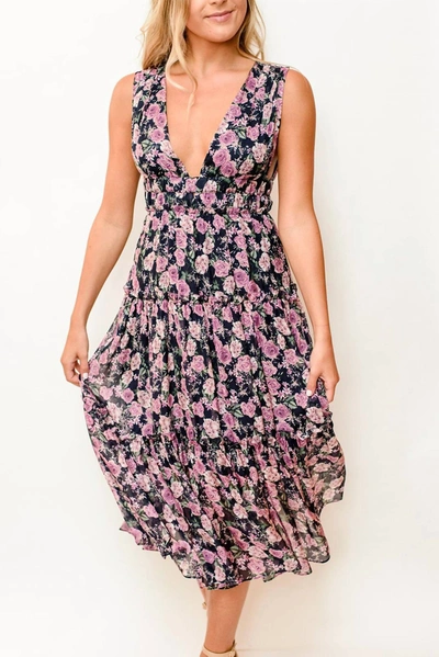 Cami Nyc Hedy Dress In Mulberry Rose In Multi