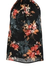 Bishop + Young Nocturnal Animal Esme Tie Neck Top In Night Bloom In Multi