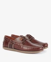 BARBOUR MEN WAKE BOAT SHOES IN MAHOGANY