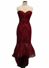 BARIANO SPHENE GOWN IN RED