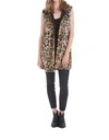 Love Token Ariah Animal Print Faux Vest In Cheetah In Multi