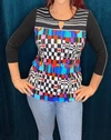 DOLCEZZA ABSTRACT TUNIC IN MULTI