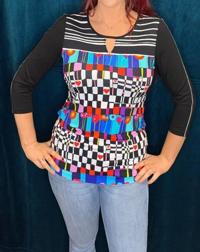 Dolcezza Abstract Tunic In Multi