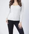 Angel Scoop-neck Top In Gray In Grey