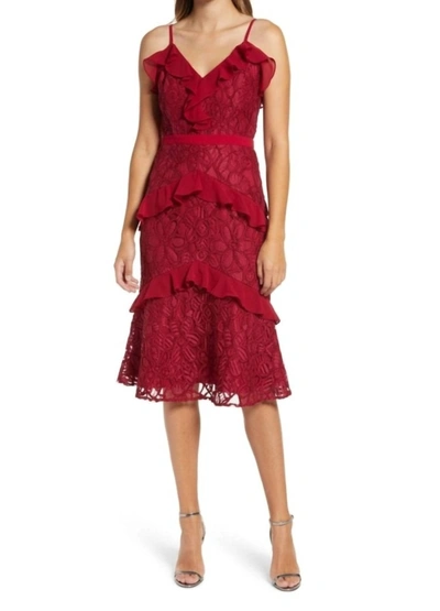 ADELYN RAE ENSLIE DRESS IN CHERRY