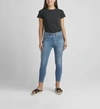 Jag Plus Size Valentina High Rise Skinny Crop Pull-on Jeans In Multi