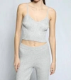 THE RANGE BLENDED KNIT CORSET TANK IN WOLF