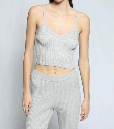 THE RANGE BLENDED KNIT CORSET TANK IN WOLF