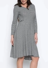 PICADILLY SOFT LONG SLEEVE DRESS IN HEATHER CHARCOAL