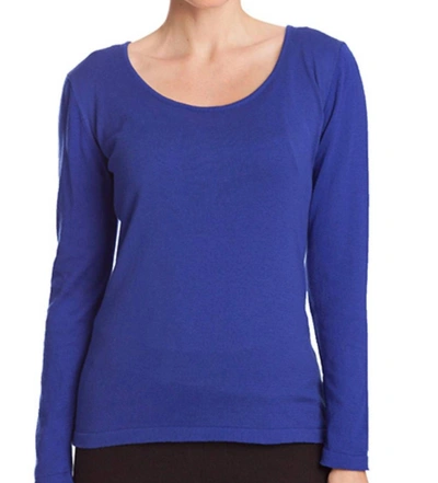 Angel Long Sleeve Scoop Neck In Cobalt In Blue