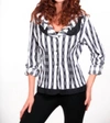 Angel Checkerboard Ruffled Cardigan In Black/white In Multi