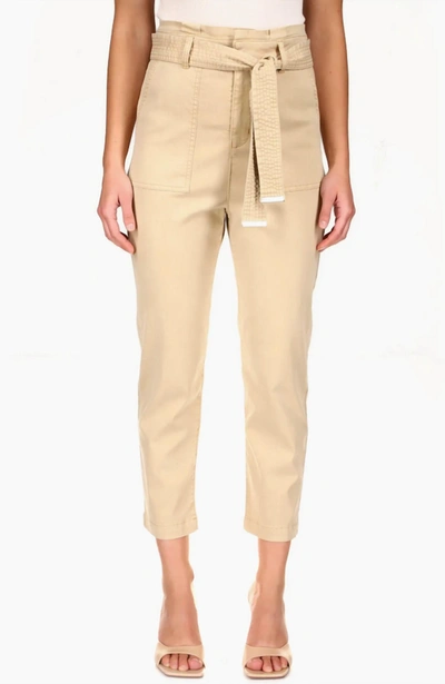 Sanctuary Modern Paper Bag Pant In Sand Stone In Beige