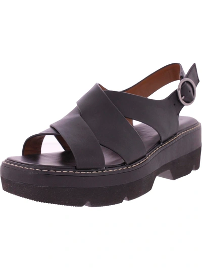 Naturalizer Halifax Womens Leather Slingback Sport Sandals In Black
