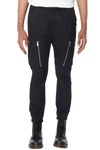 Elevenparis Woven Cargo Casual Pant In Black