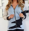 Angel Color Block Zip Hoodie In Camo Combo In Multi