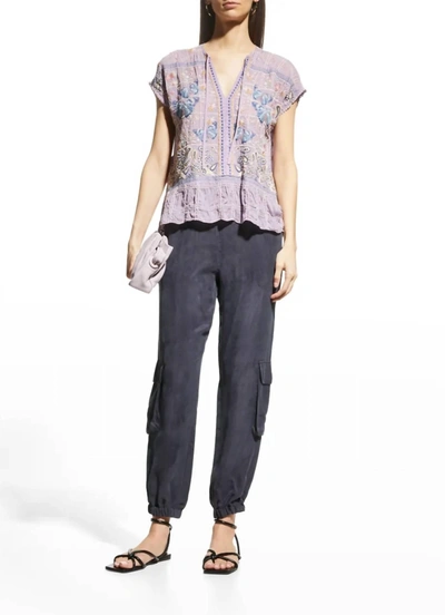Johnny Was Paise Blouse In Lavender Frost In Multi