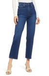 Le Jean Sabine High-rise Stretch Crop Straight-leg Jeans In Multi