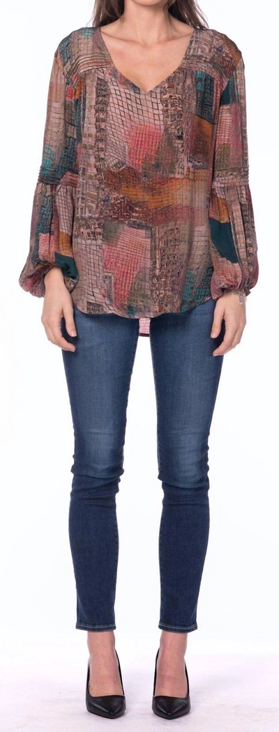 Tolani Serenity Blouse In Ginger In Multi