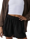 Free People Get Free Poplin Pull-on Shorts In Black