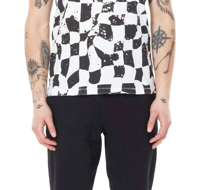 Elevenparis Knit Checkered T-shirt In Black