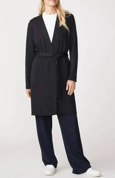 Stateside Softest Fleece Belted Cardigan In Black