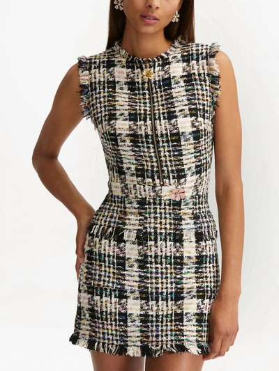 Boucle Msgm Tweed Dress Fuchsia Boucle Diamante Bust Dress –