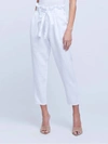 L AGENCE HEATHER PAPERBAG PANT IN BLANC