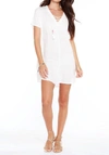 BOBI LACE FRONT DRESS IN IVORY