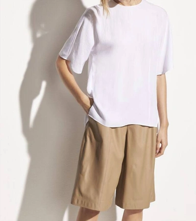Vince Drape Twill T-shirt In Off White