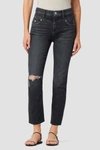 HUDSON HOLLY HIGH-RISE STRAIGHT JEAN IN WASHED BLACK
