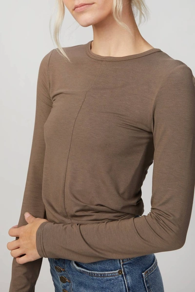 Georgia Alice Twisted Cropped Top In Brown
