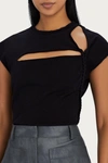 Noam Slash Bodysuit In Black In Black