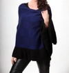Angel Mixed Pattern Ruffled Wrap In Blackcobalt In Multi