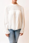 GREYLIN COTTON EYELET BLOUSE IN WHITE