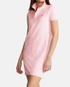 Ralph Lauren Cotton Mesh Polo Dress In Pink