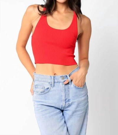 Olivaceous Vienna Tank Top In Red