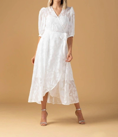 Abbey Glass Diane Chiffon Dress In White