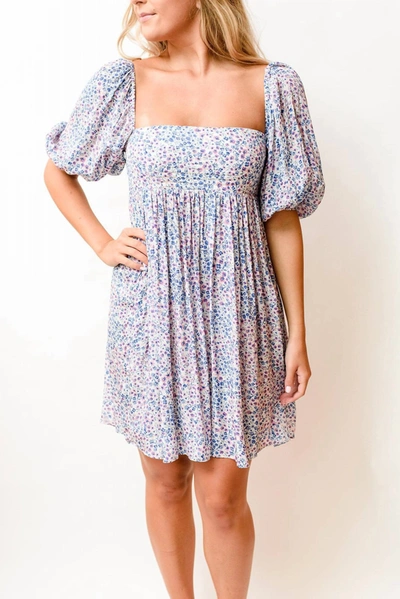 Gilner Farrar Dane Dress In Blue Floral