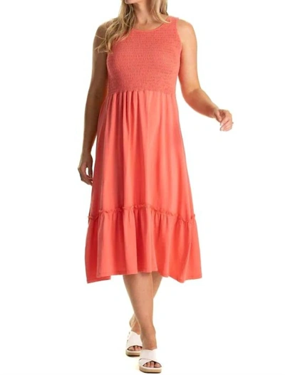 Duffield Lane Jane Dress In Coral In Pink