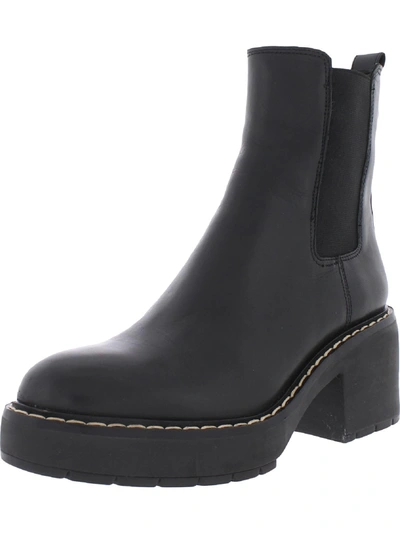 Sam Edelman Anderson Womens Block Heel Chelsea Boots In Black