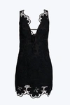 FOR LOVE & LEMONS MALIKA EMBROIDERED LACE MINI DRESS IN BLACK