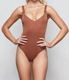 GOOD AMERICAN TORTOISE RING CORSET BODYSUIT IN CHAI001