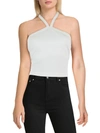 French Connection Womens Casual Halter Cropped In White