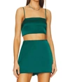 Show Me Your Mumu Clurb Crop Top In Emerald In Gold