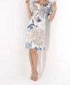 Dolcezza Beach Curry Mindy Sommers Linen Dress In Pastel Blue/grey In Multi