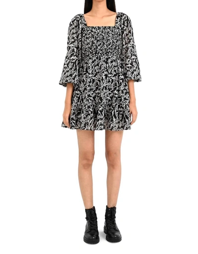 Banjanan Macaw Dress In Monarch Black In Multi