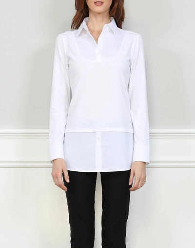 Hinson Wu Ava Long Sleeve Layering Shirt In White